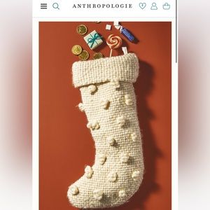2 Charcoal Anthropologie Cozy Bobble Stockings. PERFECT CONDITION!!